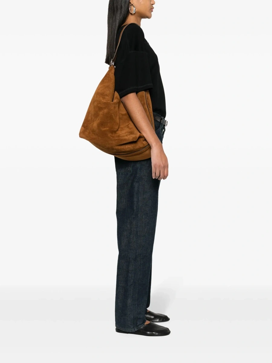 Geanta de umar TOTÊME Suede medium shoulder bag - Img 6
