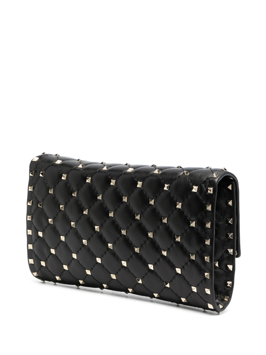 Geanta de umar Valentino Garavani Rockstud Spike neagra din zamak si metal - Img 3