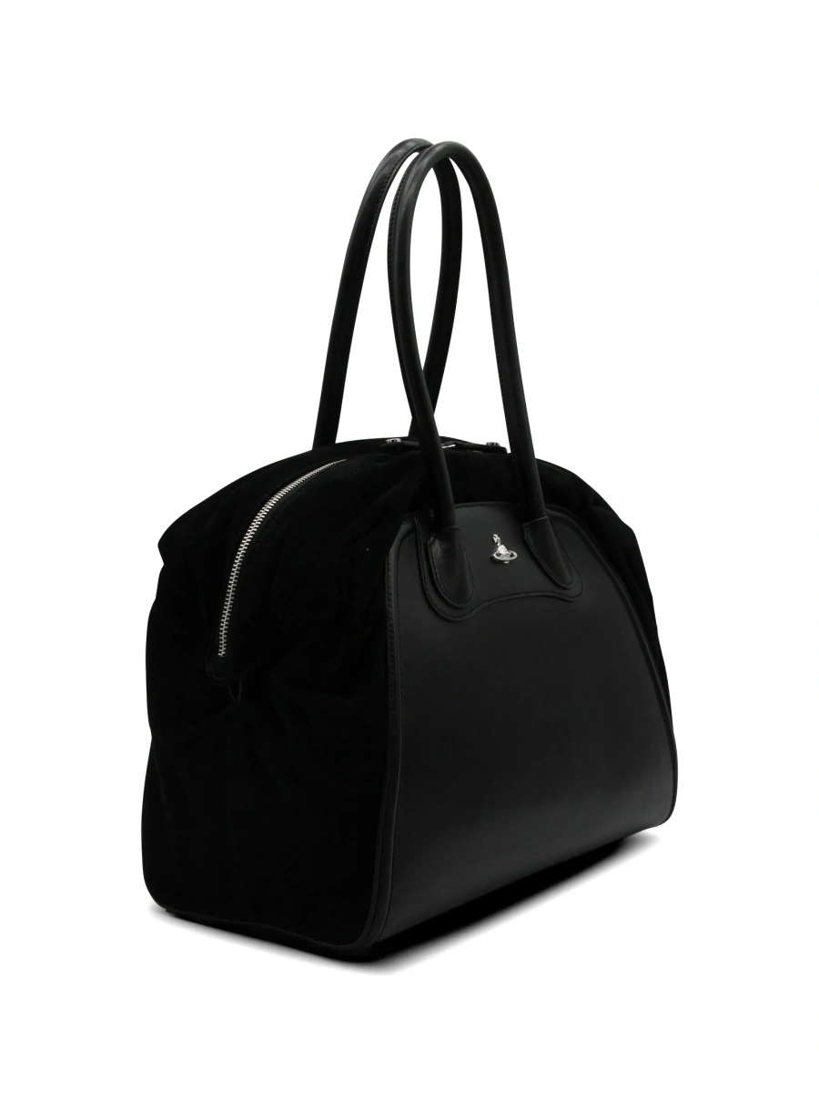 Geanta de umar Vivienne Westwood neagra din piele - Img 3