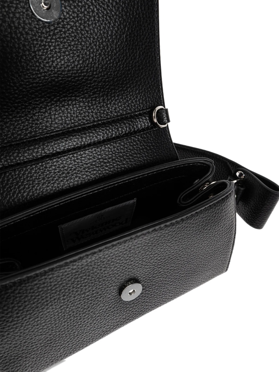 Geanta de umar Vivienne Westwood neagra din poliuretan - Img 5