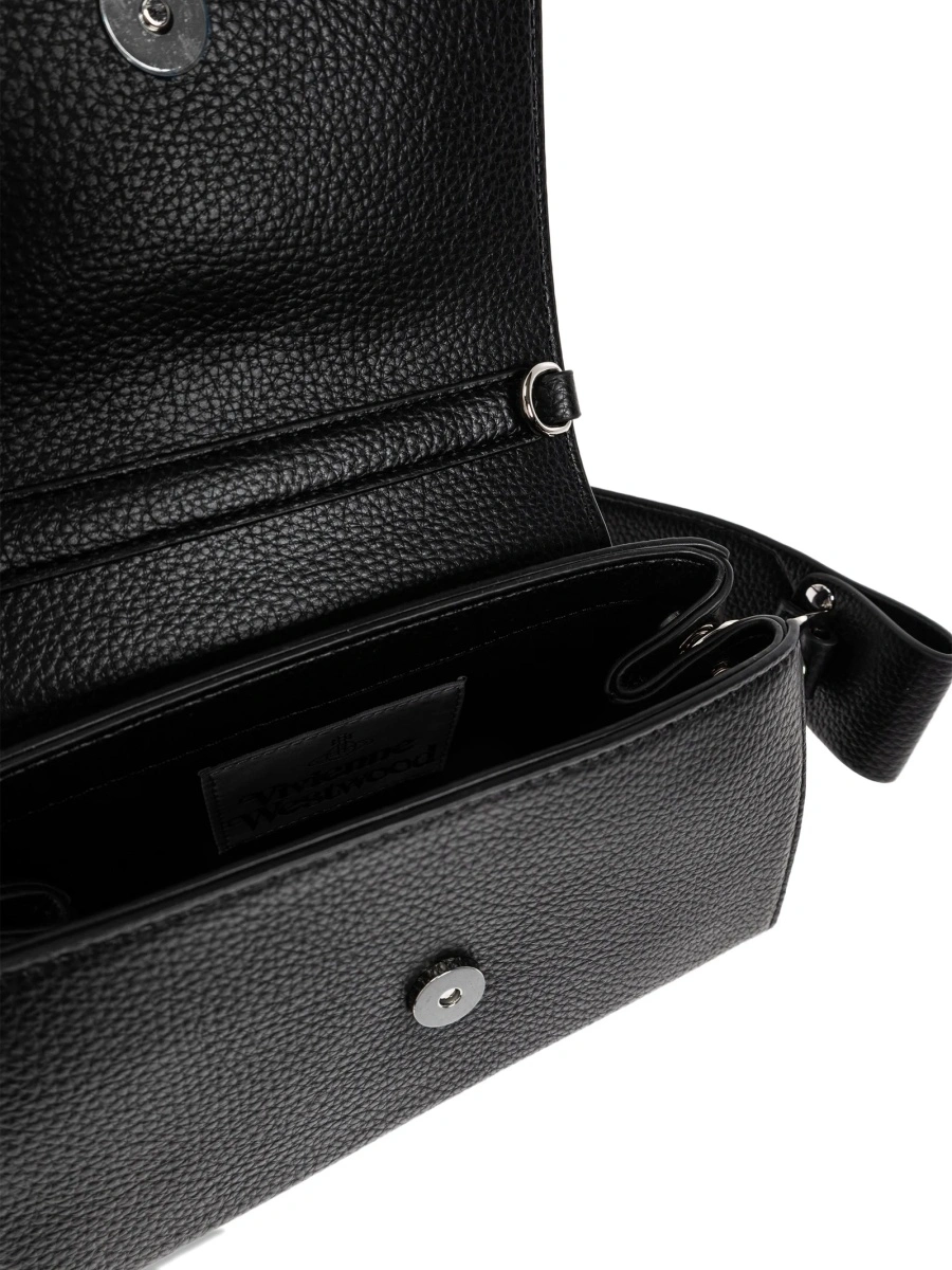 Geanta de umar Vivienne Westwood neagra din poliuretan - Img 5