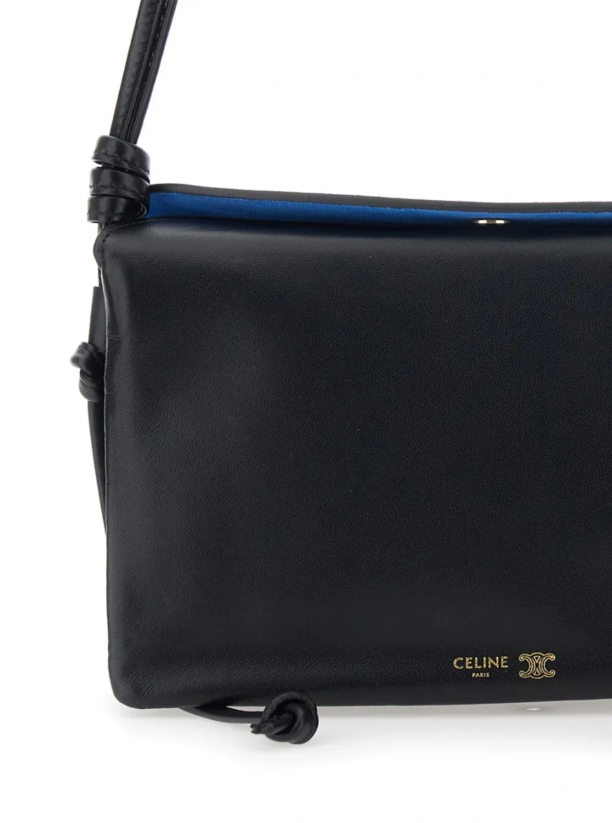 Geanta mini Céline neagra din piele - Img 3