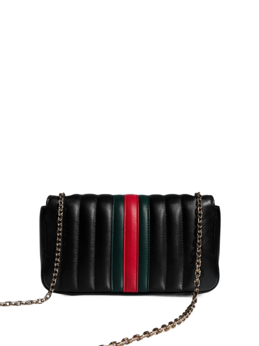 Geanta plic Gucci gg marmont neagra din piele - Img 3