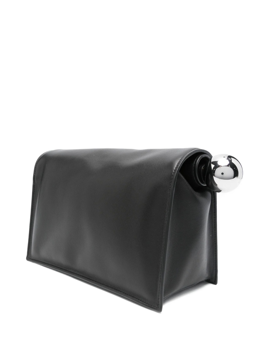 Geanta plic JACQUEMUS Rond Carré neagra din piele - Img 3