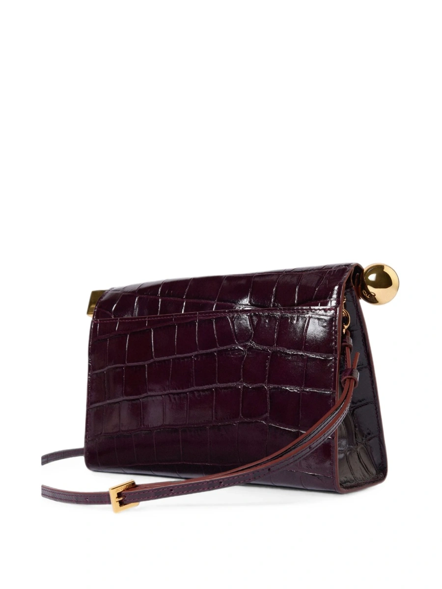Geanta plic JACQUEMUS Rond Carré rosie din piele - Img 3
