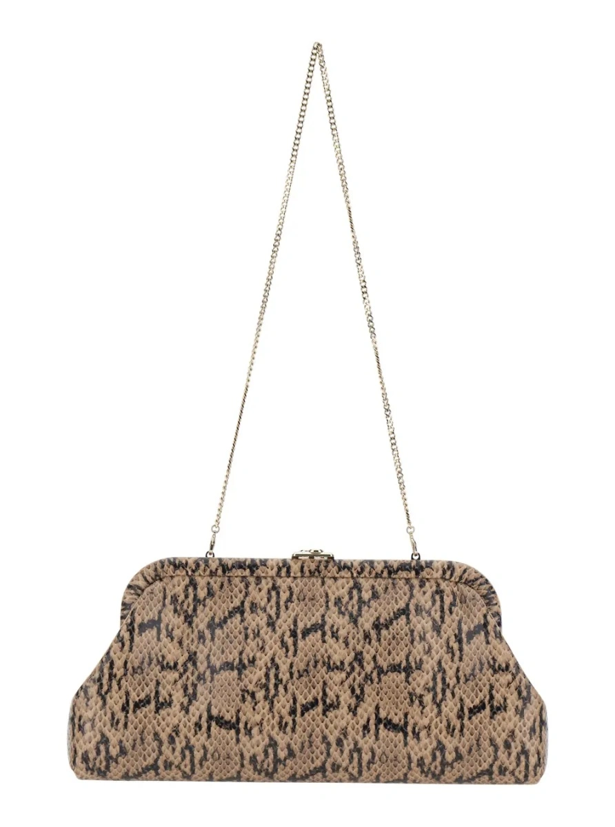 Geanta plic Jimmy Choo maro din piele - Img 2