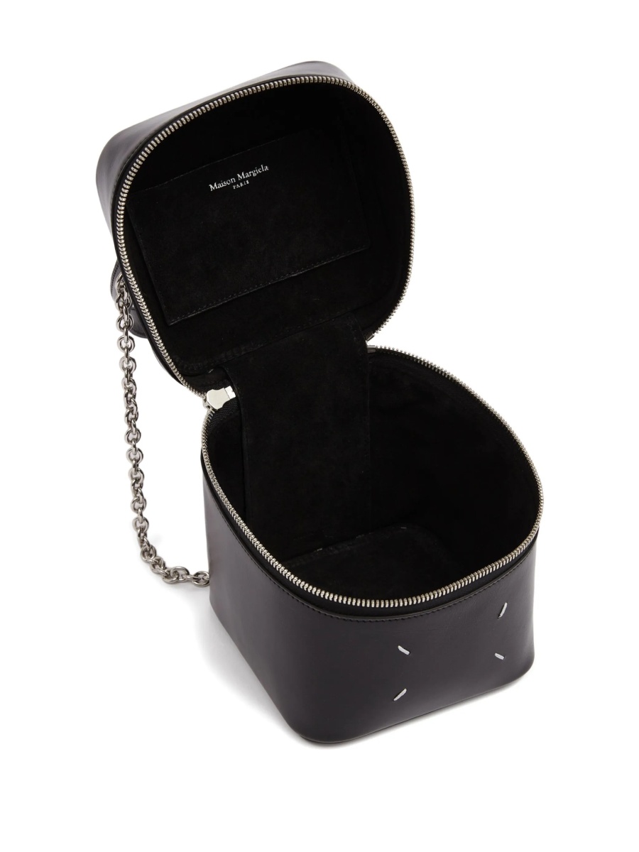 Geanta plic Maison Margiela neagra din piele - Img 3