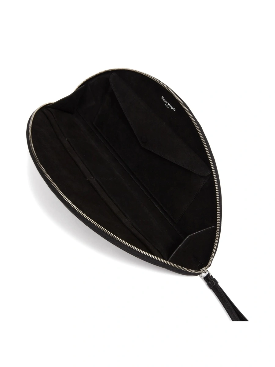 Geanta plic Maison Margiela neagra din piele - Img 3