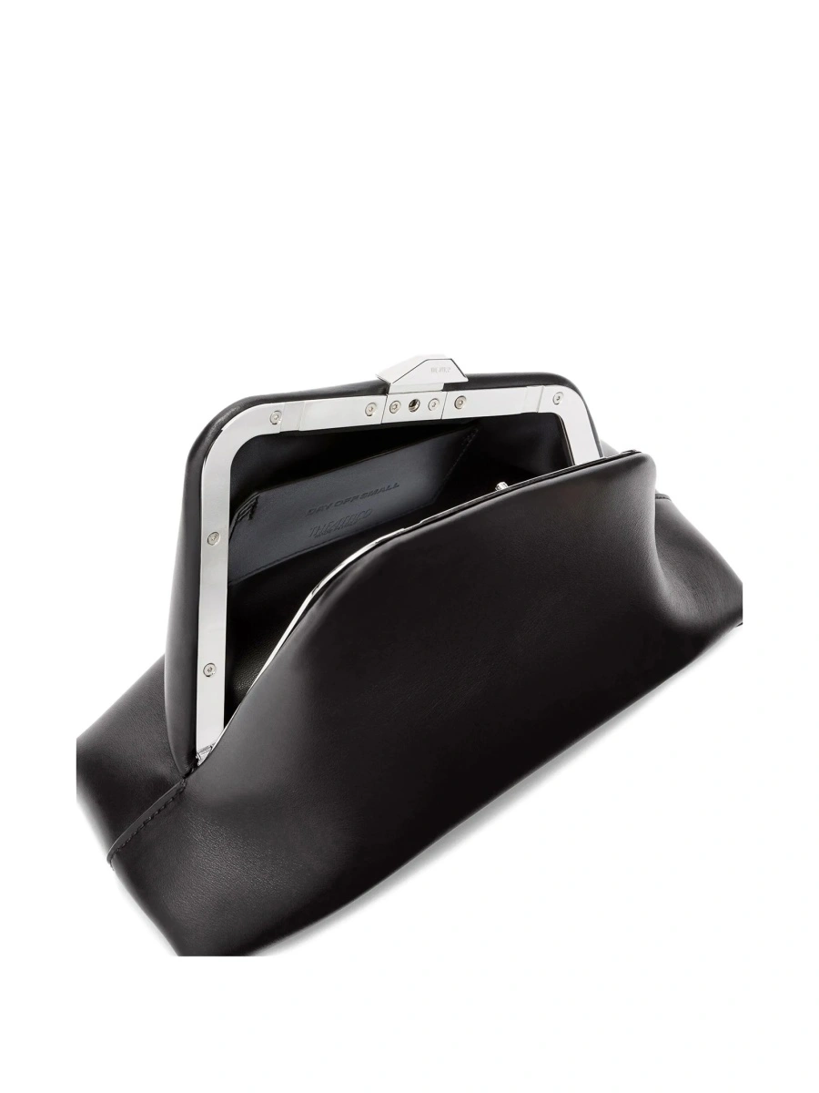 Geanta plic THE ATTICO neagra din piele - Img 3