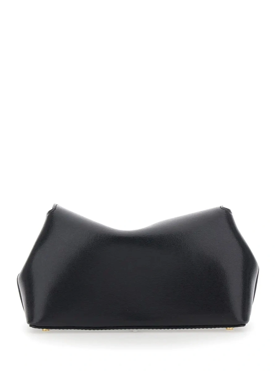 Geanta plic TOTEME 'T-lock' neagra din piele - Img 2