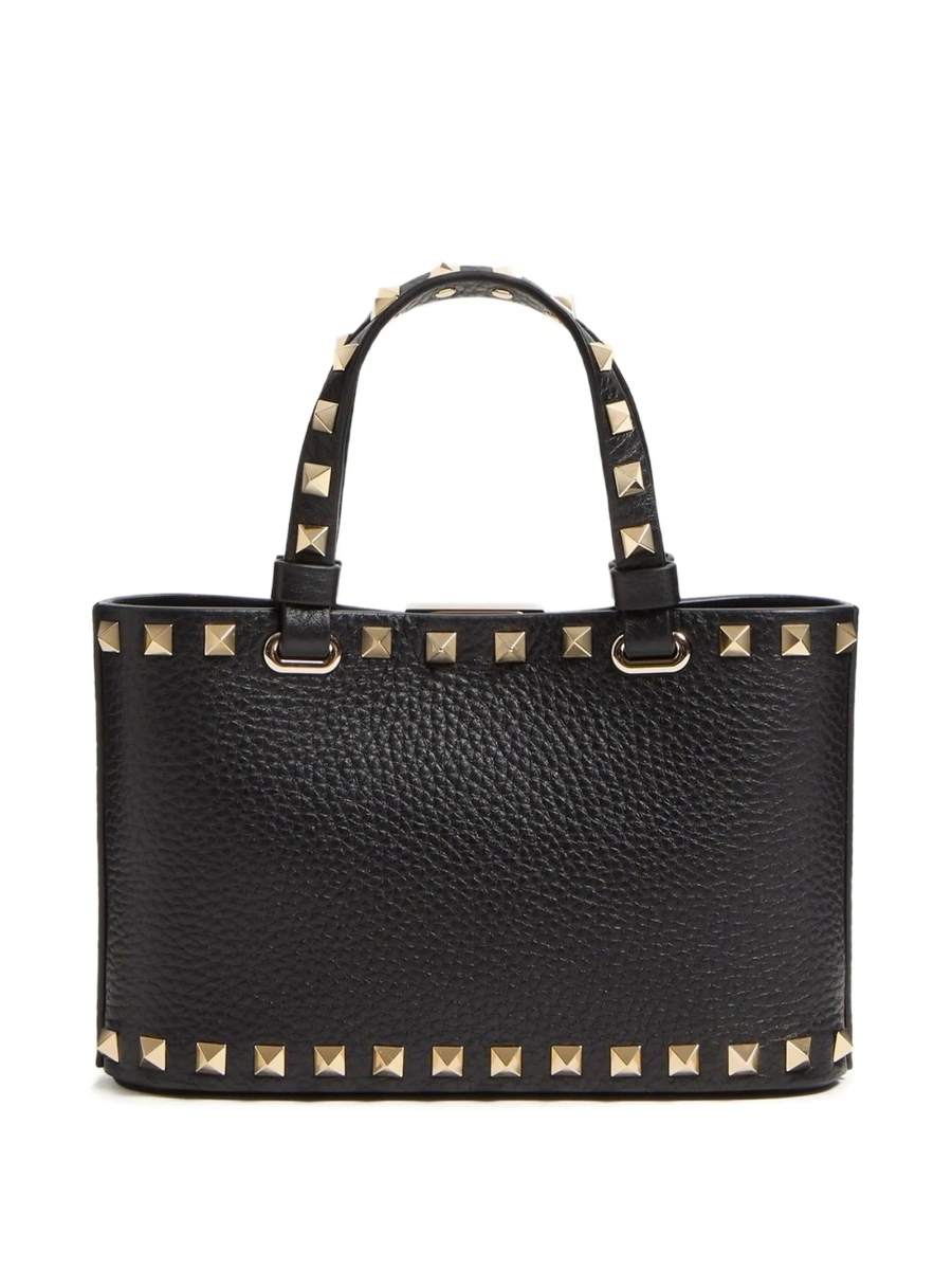 Geanta plic Valentino Garavani Rockstud neagra din piele - Img 2