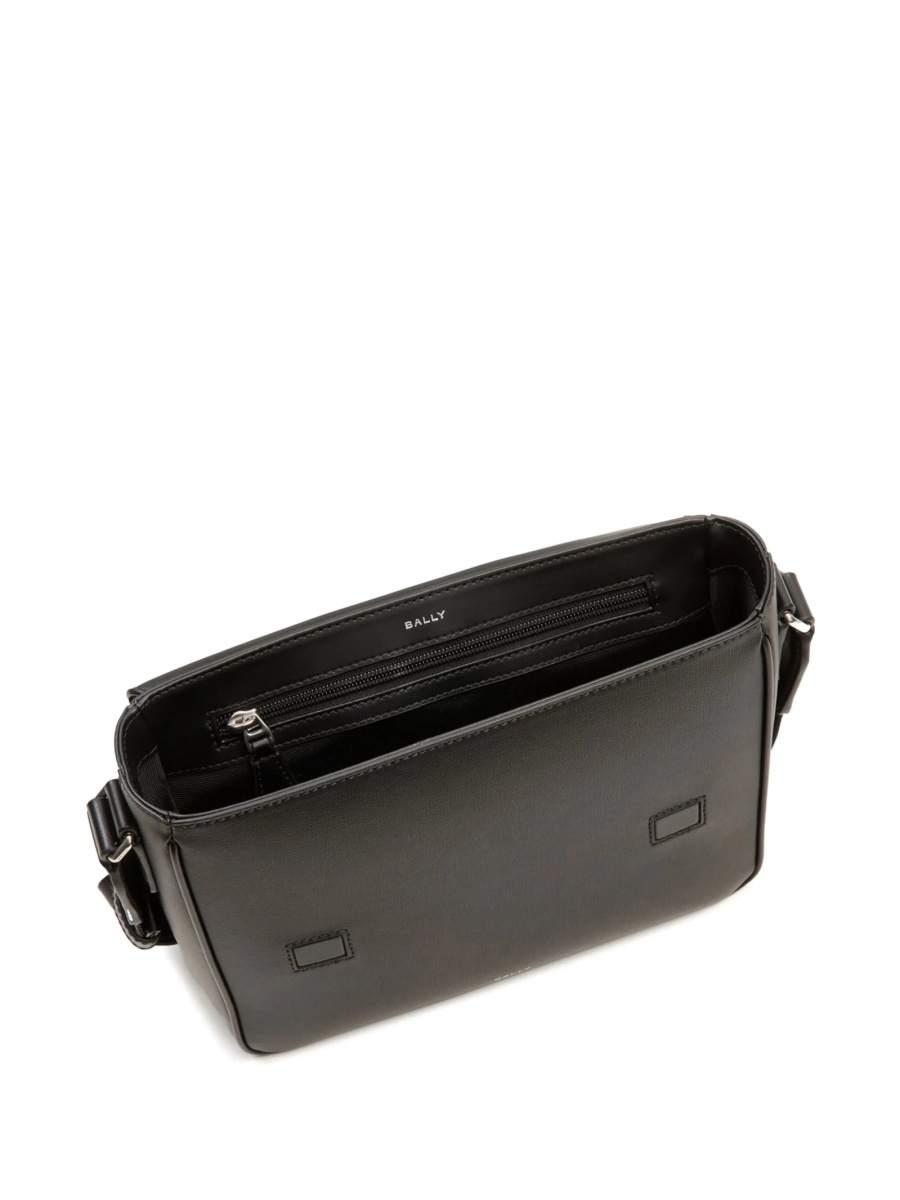 Geanta tip postas Bally neagra din piele - Img 4