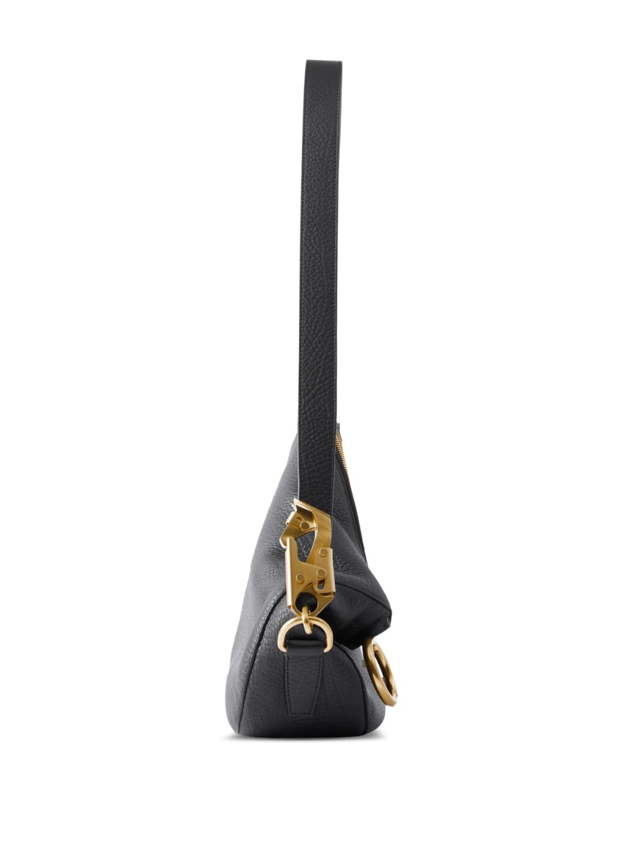 Geanta tip postas Burberry neagra din piele - Img 3
