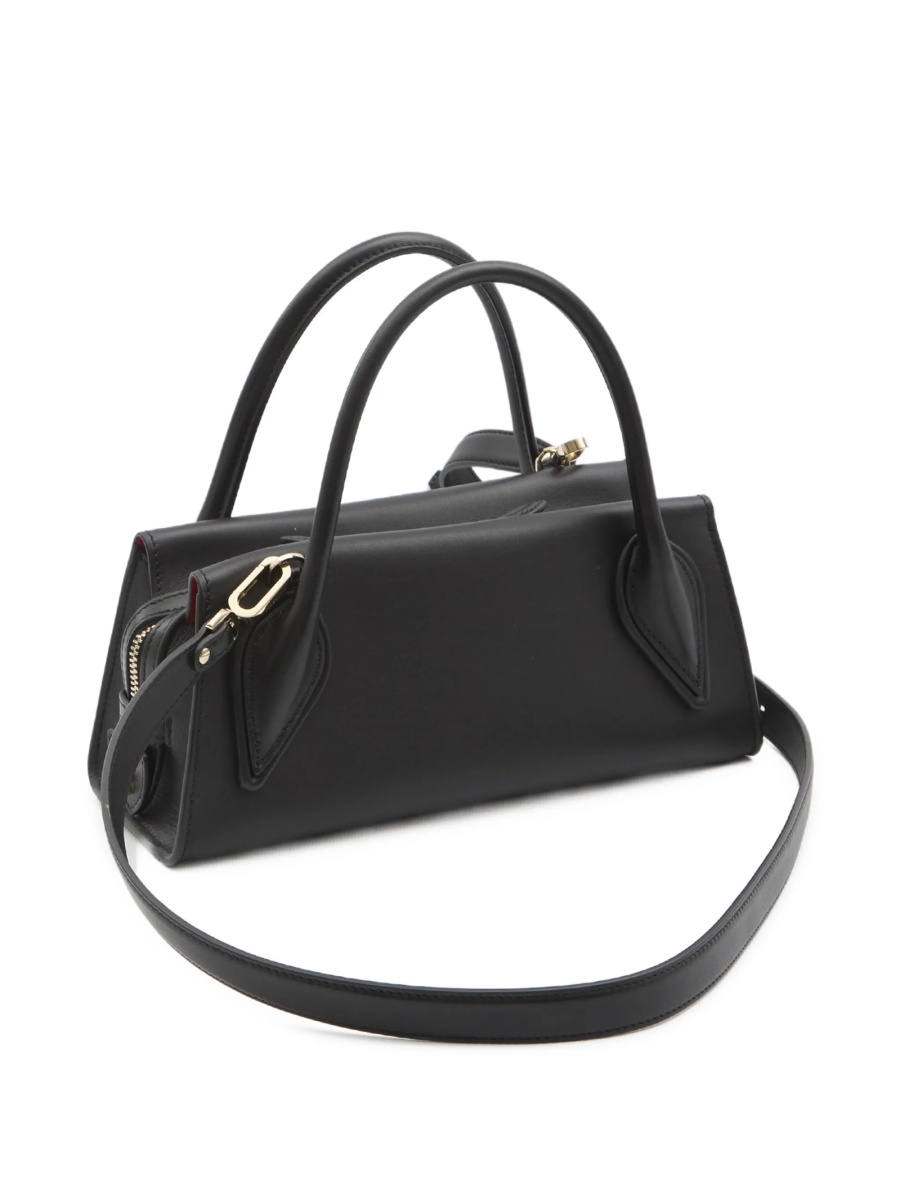 Geanta tip postas Christian Louboutin neagra din piele - Img 2