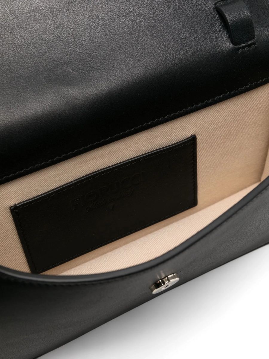 Geanta tip postas Fiorucci neagra din piele - Img 4