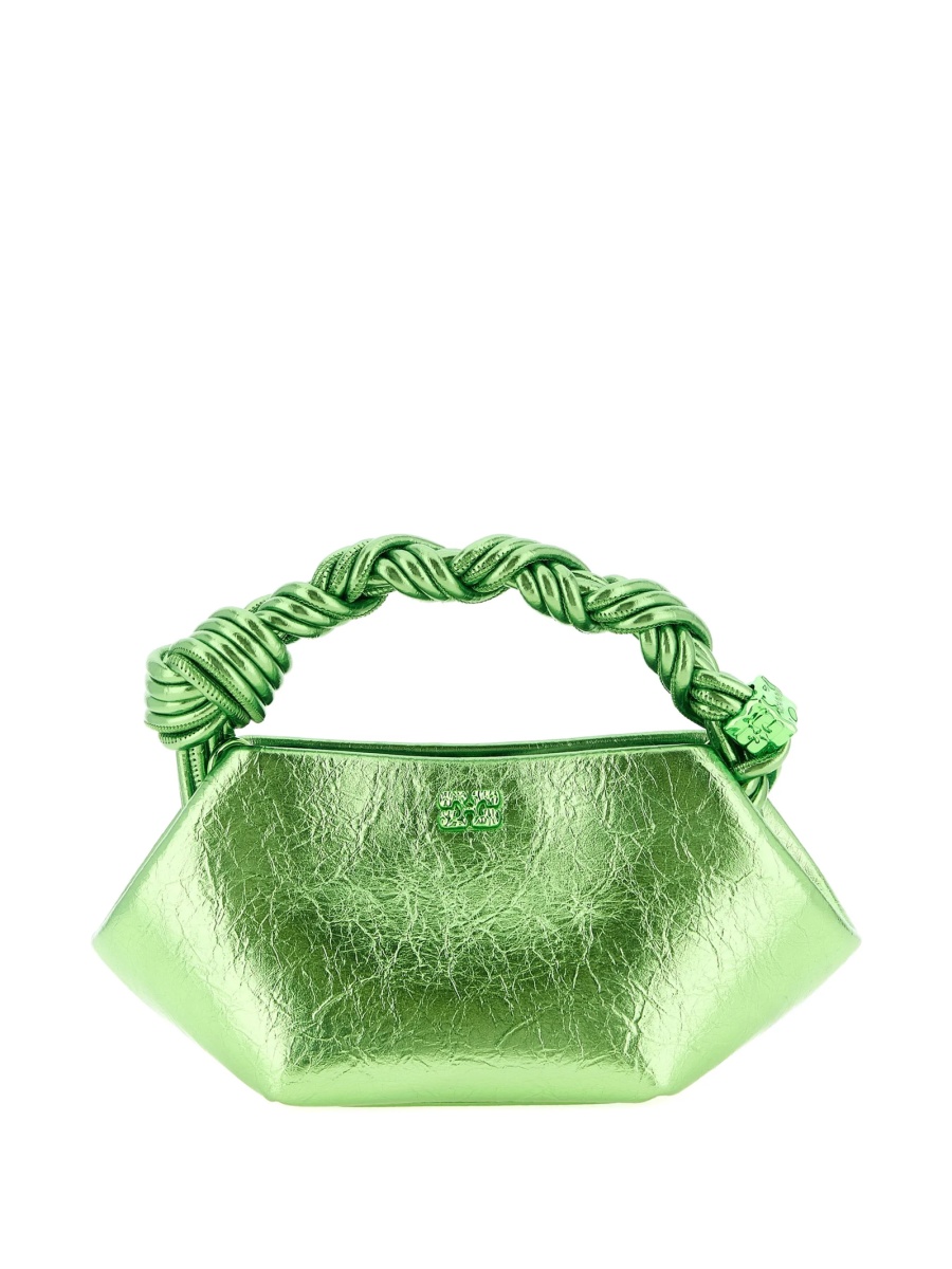 Geanta tip postas Ganni verde din poliuretan si polyester - Img 2