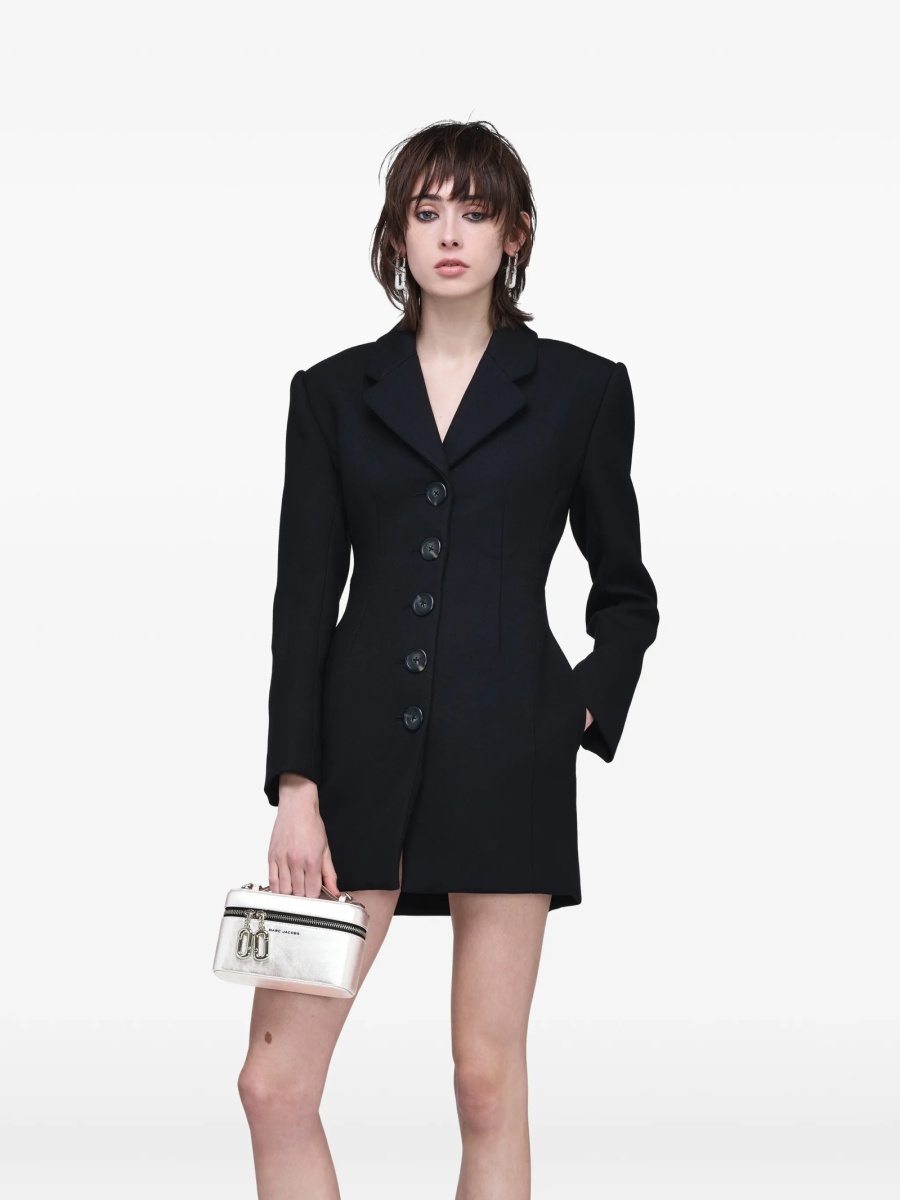 Geanta tip postas Marc Jacobs argintie din piele - Img 2