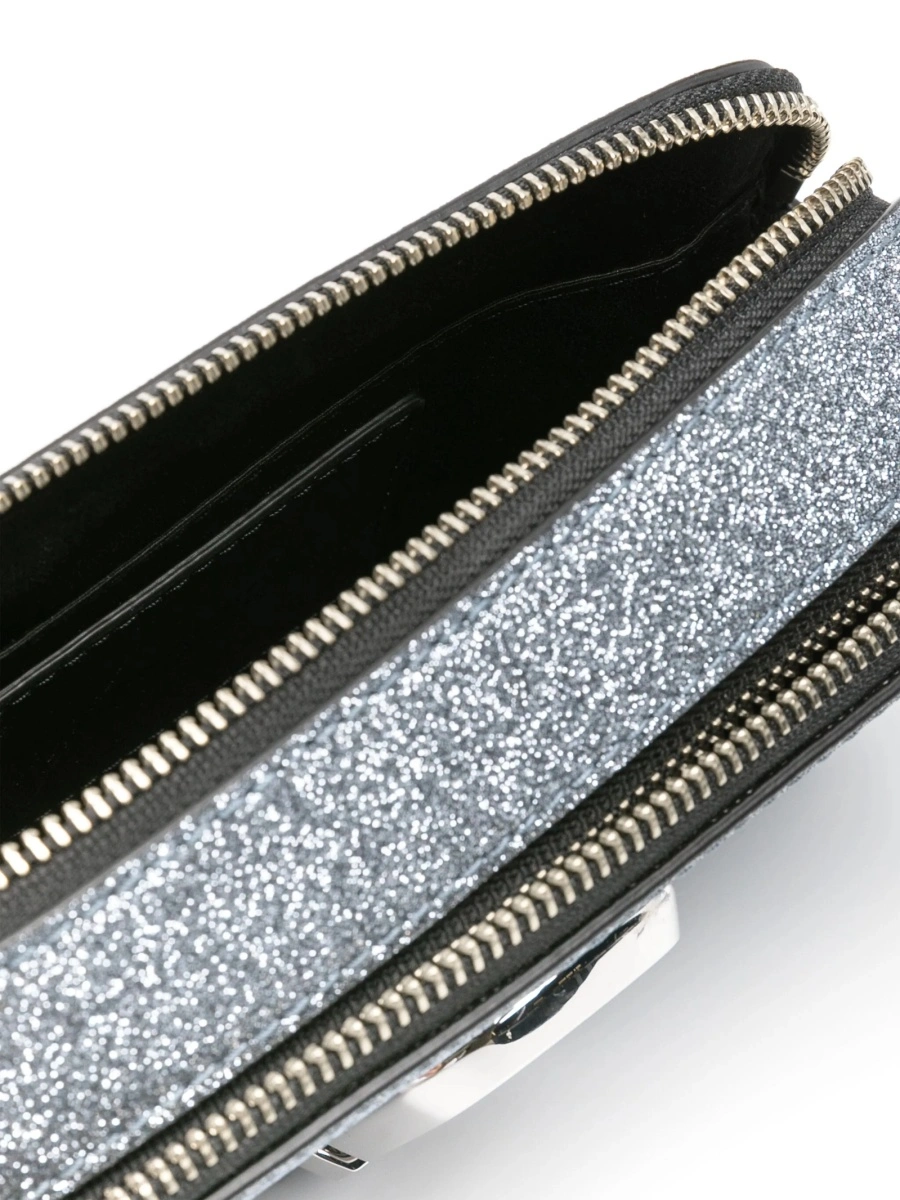Geanta tip postas Marc Jacobs snapshot argintie din piele - Img 5