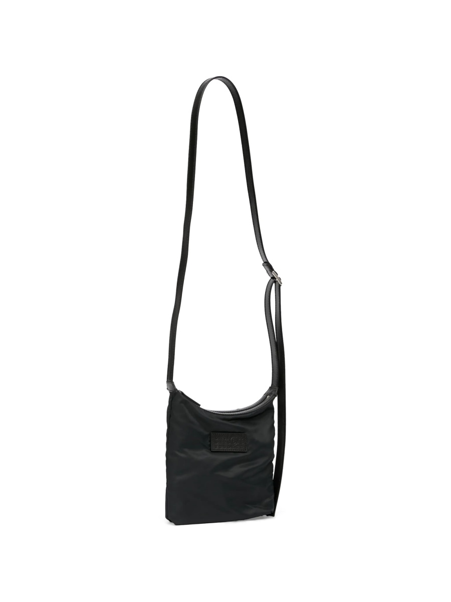 Geanta tip postas MM6 Maison Margiela neagra din piele si poliamida - Img 5
