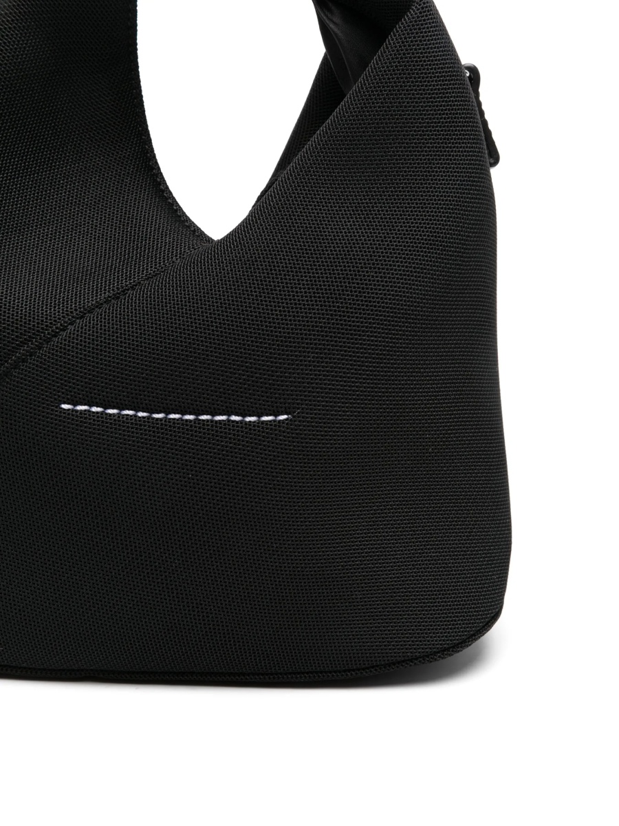 Geanta tip postas MM6 Maison Margiela neagra din piele si polyester - Img 4