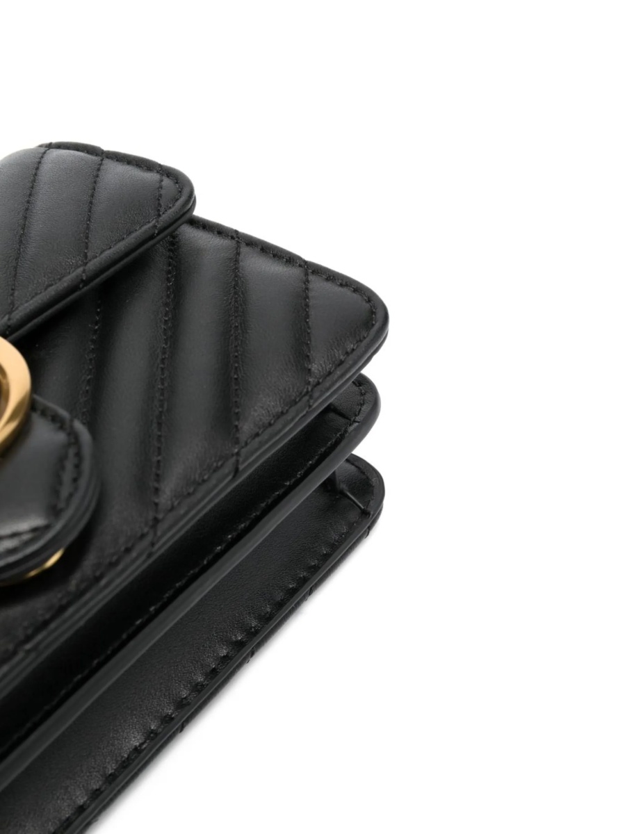 Geanta tip postas Pinko neagra din piele - Img 4