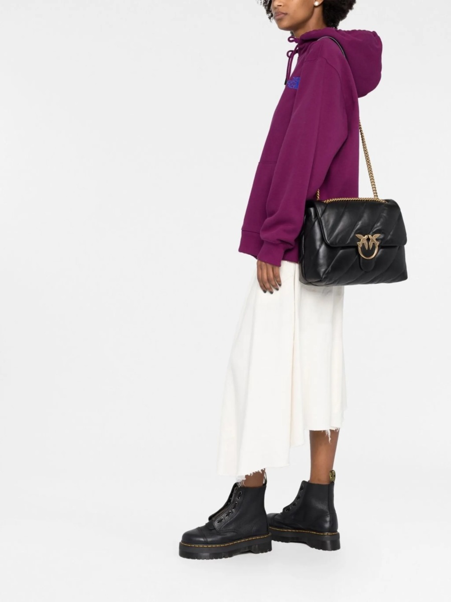 Geanta tip postas Pinko neagra din piele - Img 2