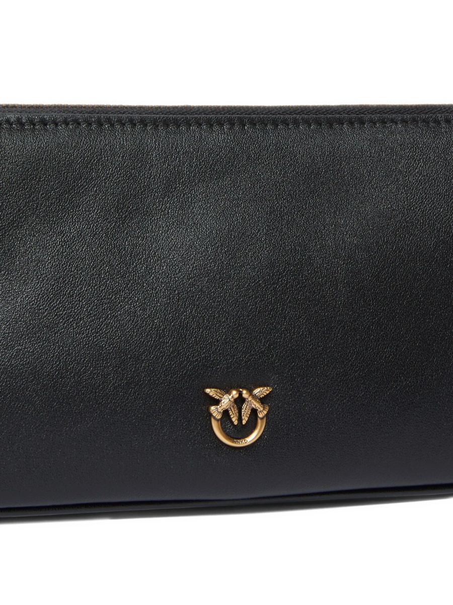 Geanta tip postas Pinko neagra din piele - Img 4