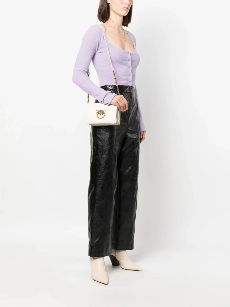 Geanta tip postas Pinko neutra din piele - Img 2