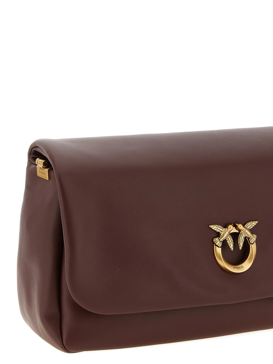 Geanta tip postas Pinko rosie din piele - Img 4