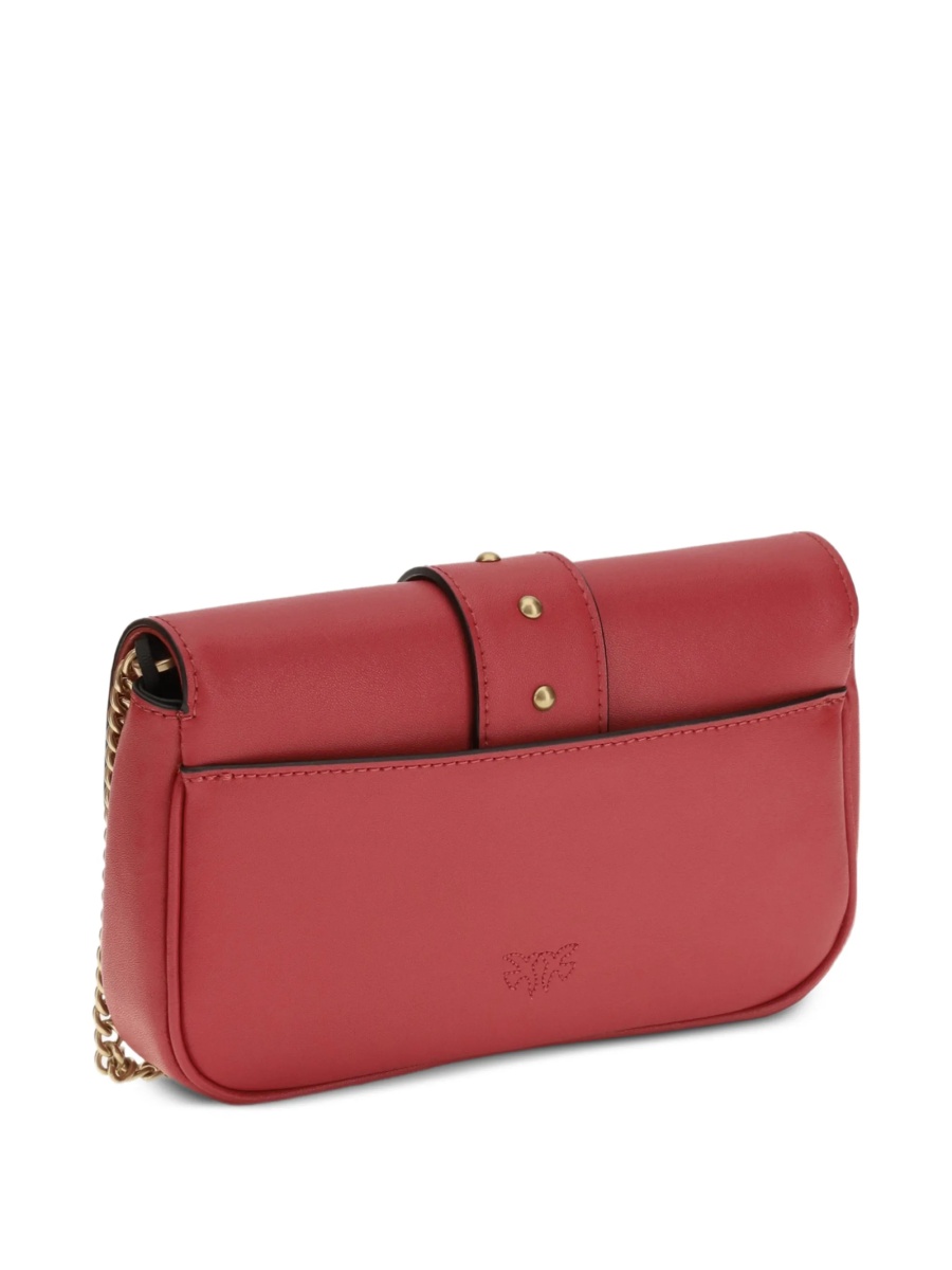 Geanta tip postas Pinko rosie din piele - Img 3