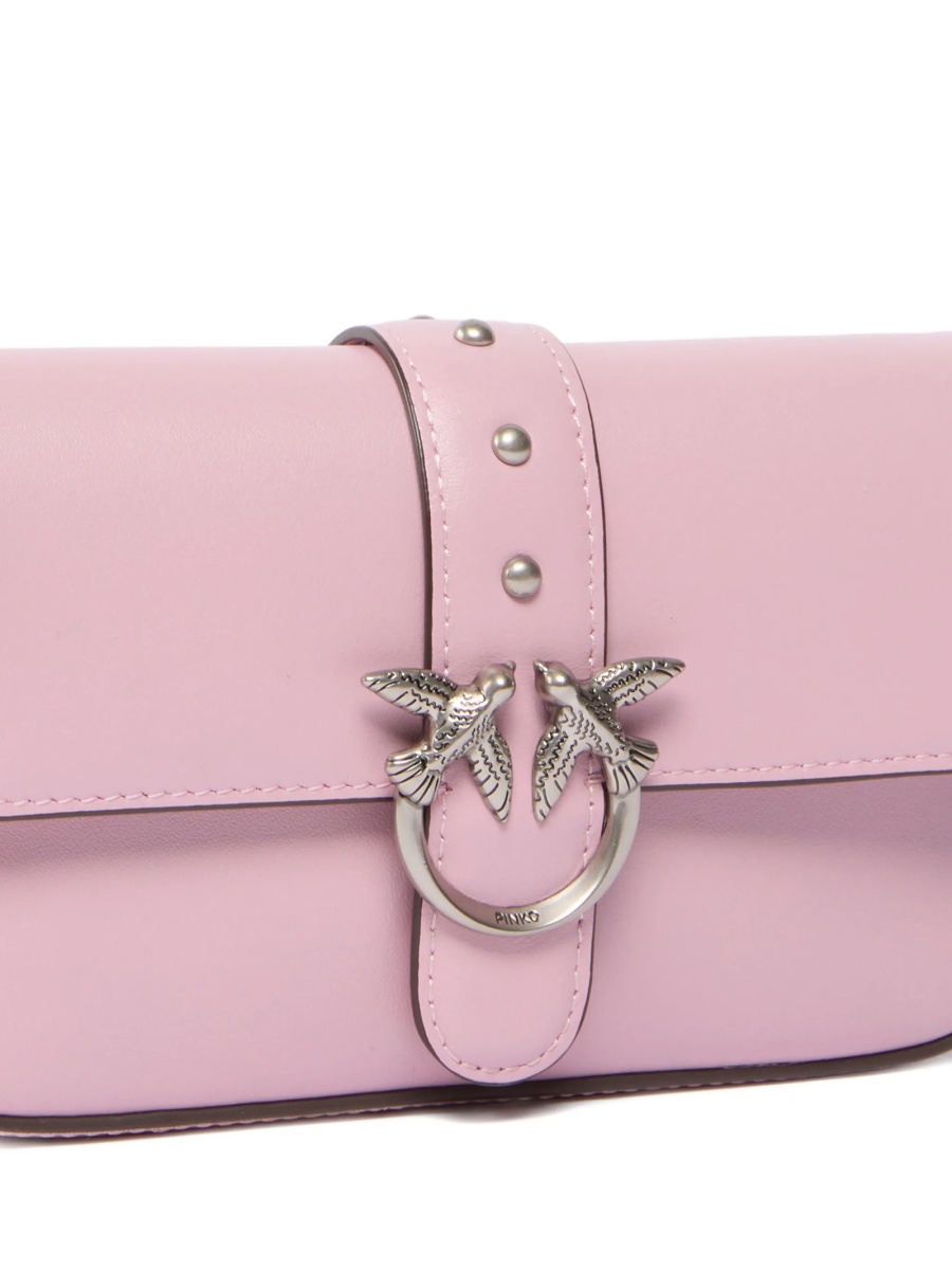 Geanta tip postas Pinko roz din piele - Img 3