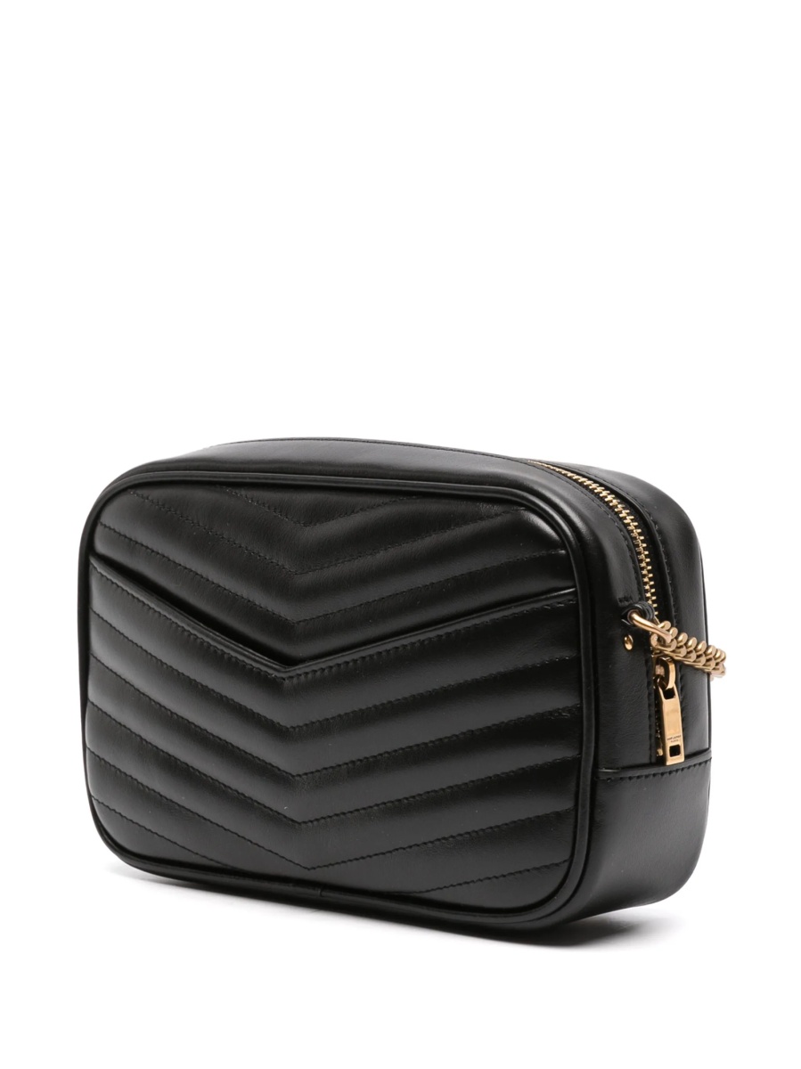 Geanta tip postas Saint Laurent Lou neagra din piele - Img 3