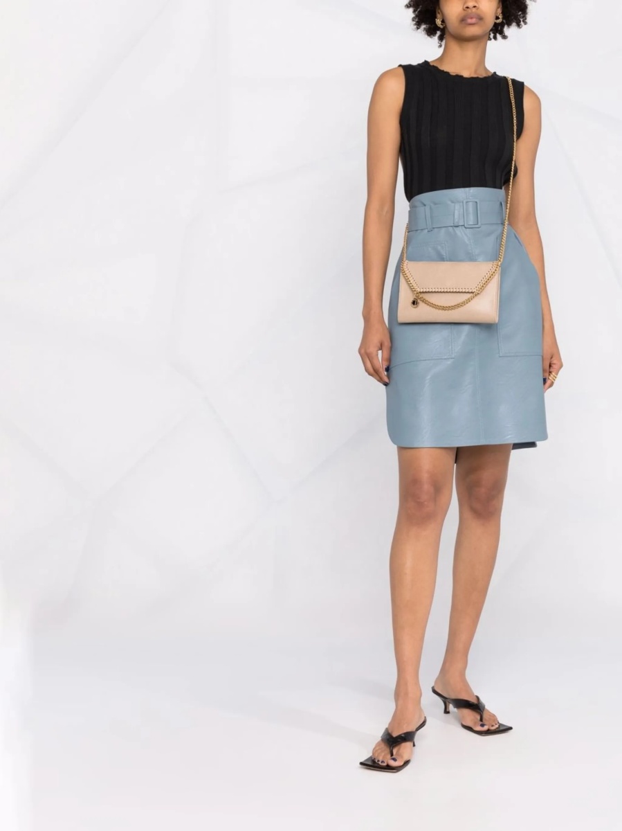 Geanta tip postas Stella McCartney falabella neutra din polyester - Img 2