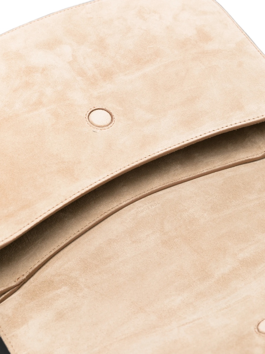 Geanta tip postas Tom Ford neutra din piele si piele intoarsa - Img 5