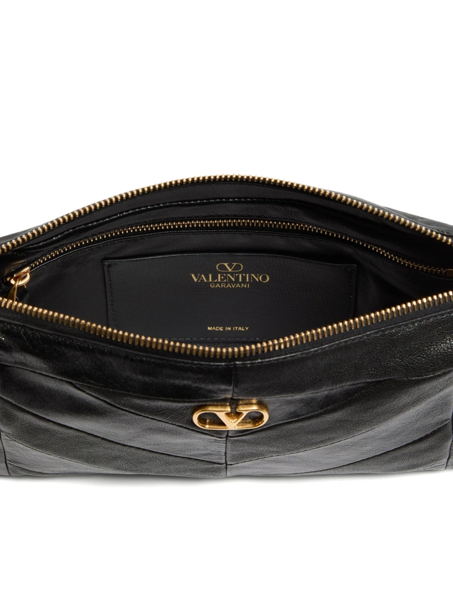 Geanta tip postas Valentino Garavani neagra din piele - Img 4