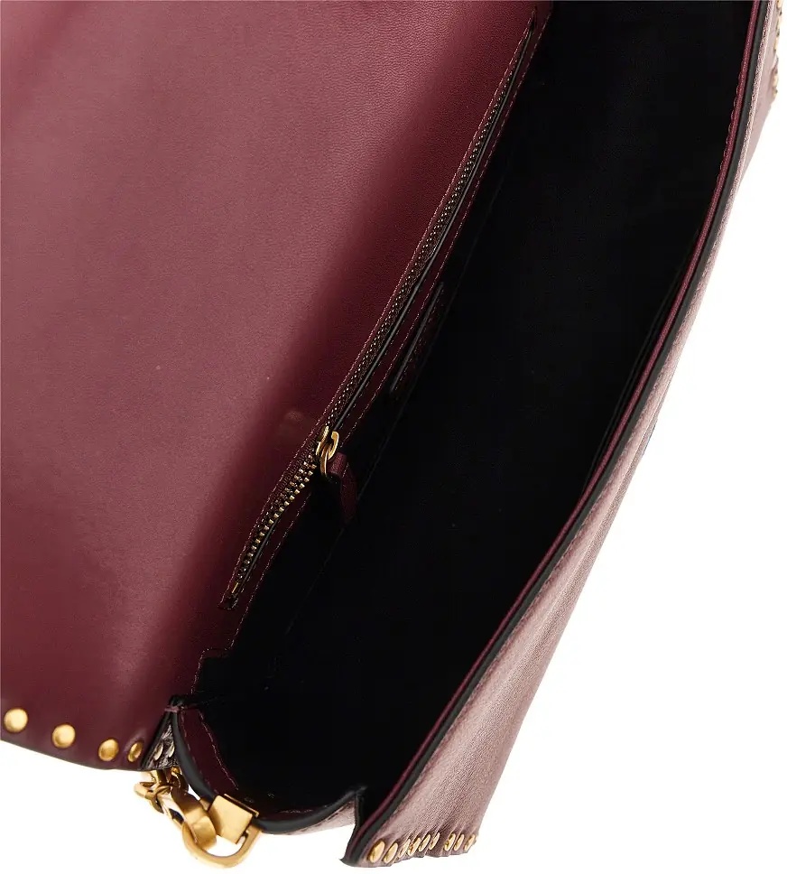 Genti 'Love One Slouchy' leather bag with studs - Img 3