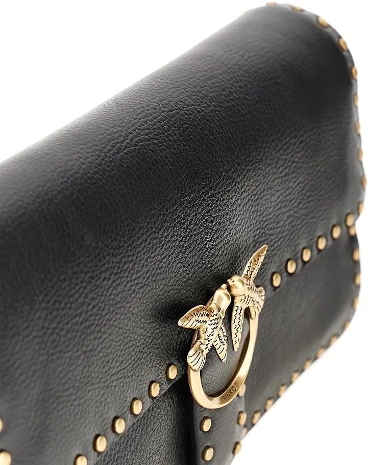 Genti 'Love One Slouchy' leather bag with studs - Img 4