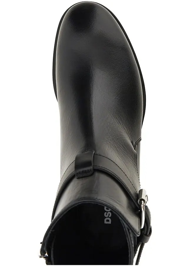 Ghete Leather boots with debossed logo - Img 4