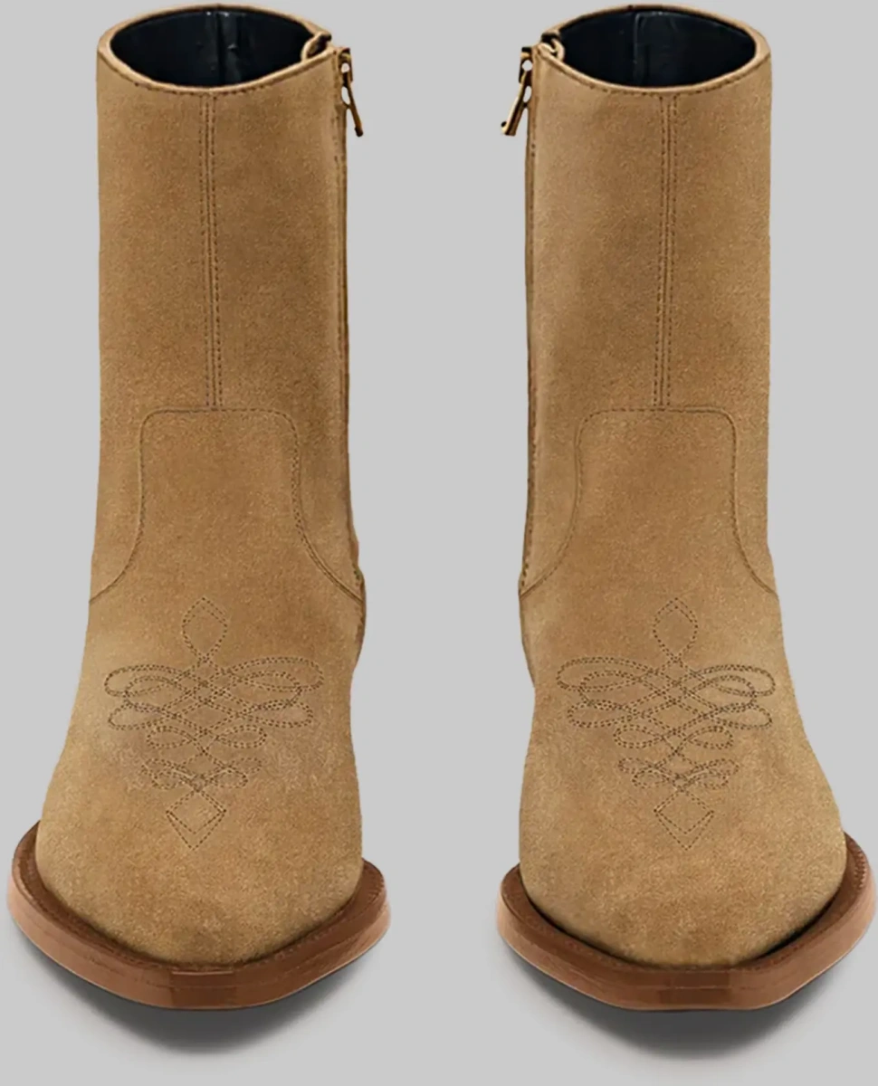Ghete Ryder Cognac Suede Boots - Img 3