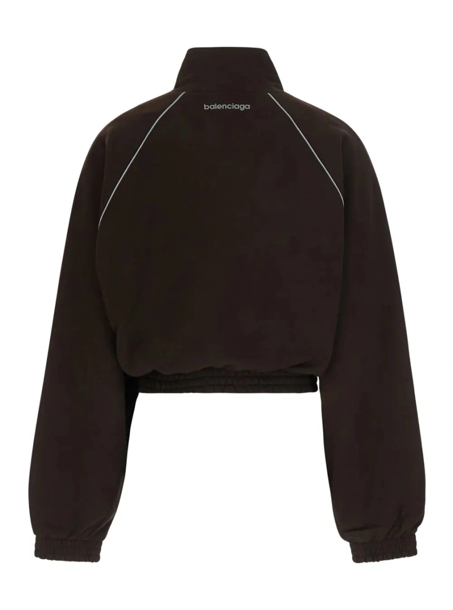 Hanorac Balenciaga maro din bumbac - Img 2