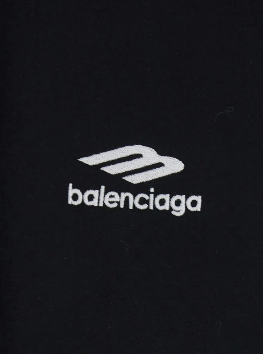 Hanorac Balenciaga negru din bumbac - Img 3