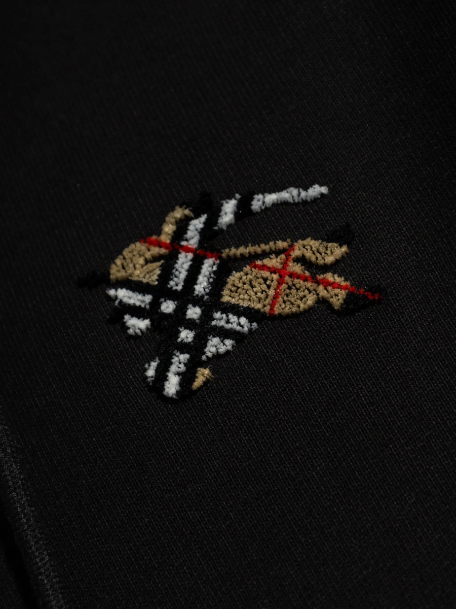 Hanorac Burberry negru din bumbac - Img 5