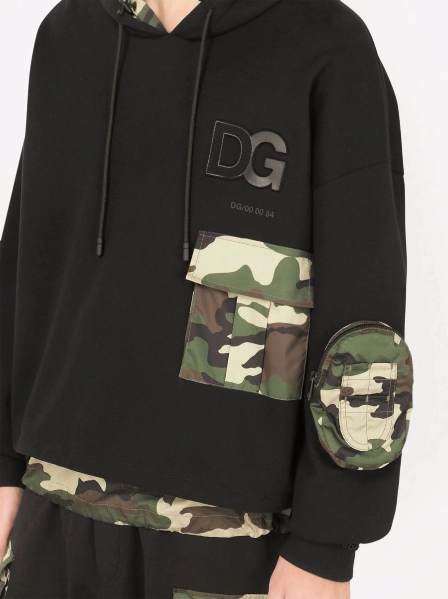 Hanorac Dolce &amp; Gabbana negru din nylon si polyester - Img 5