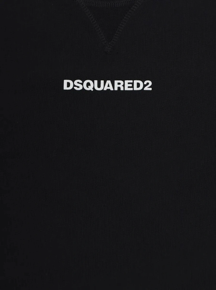 Hanorac DSQUARED2 negru din bumbac - Img 3