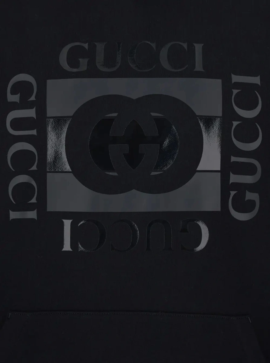Hanorac Gucci negru din bumbac - Img 3