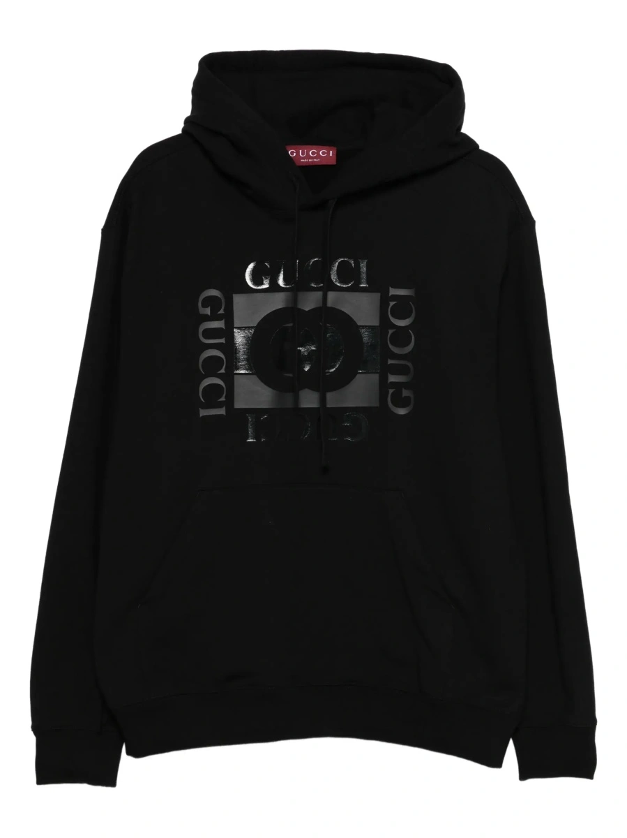 Hanorac Gucci negru din bumbac - Img 8