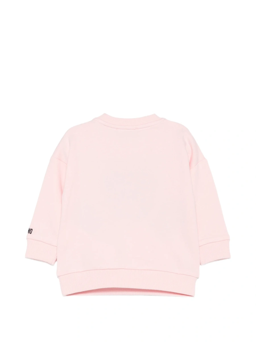 Hanorac Moschino roz din bumbac - Img 2