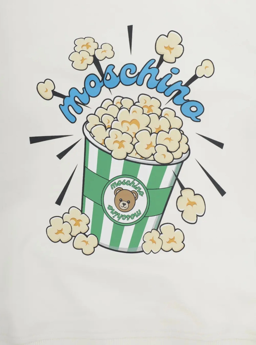 Hanorac MoschinoS alb din bumbac - Img 3