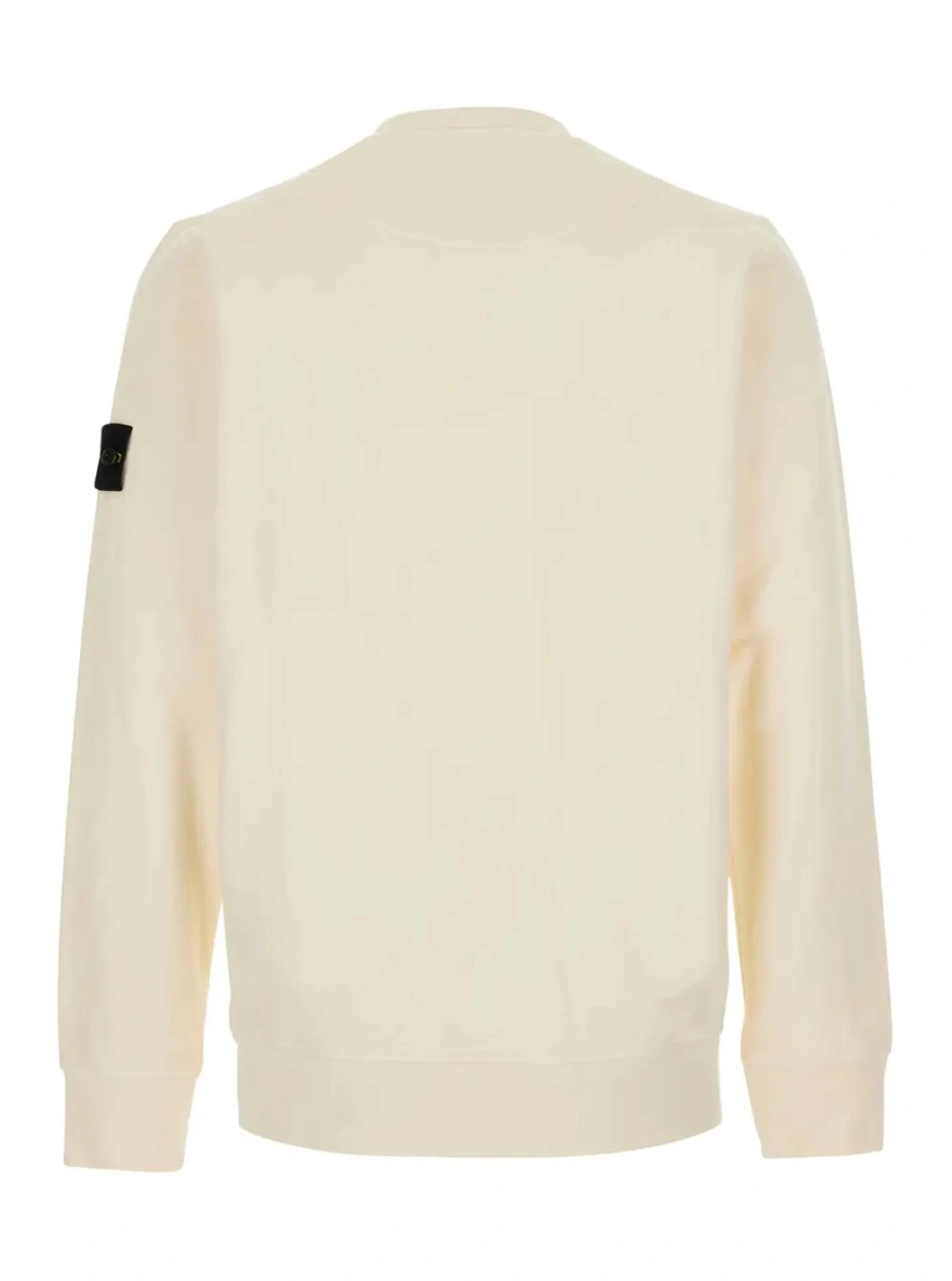 Hanorac Stone Island alb din bumbac - Img 2
