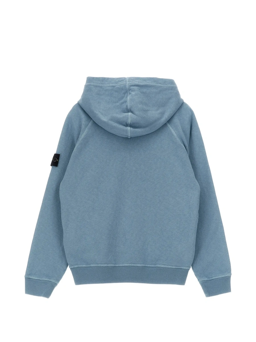 Hanorac Stone Island albastru din bumbac - Img 4